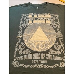 Pink Floyd Dark Side of the Moon 1973 Tour Graphic T-Shirt 3XL Charcoal Grey NEW